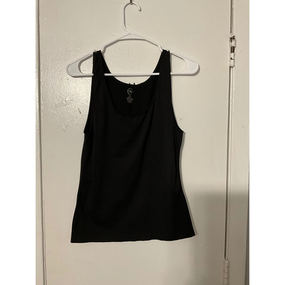 Cato Womens Black Scoop Neck Tank Top Slim Fit‎ Layering Basic Size XL